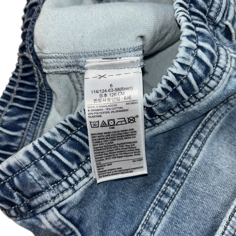 GAP Pull On Jean Joggers Size 6 Light Wash - Picture 5 of 9